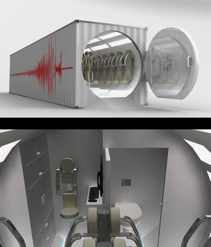 Containerised survival room concept for disaster resilience
