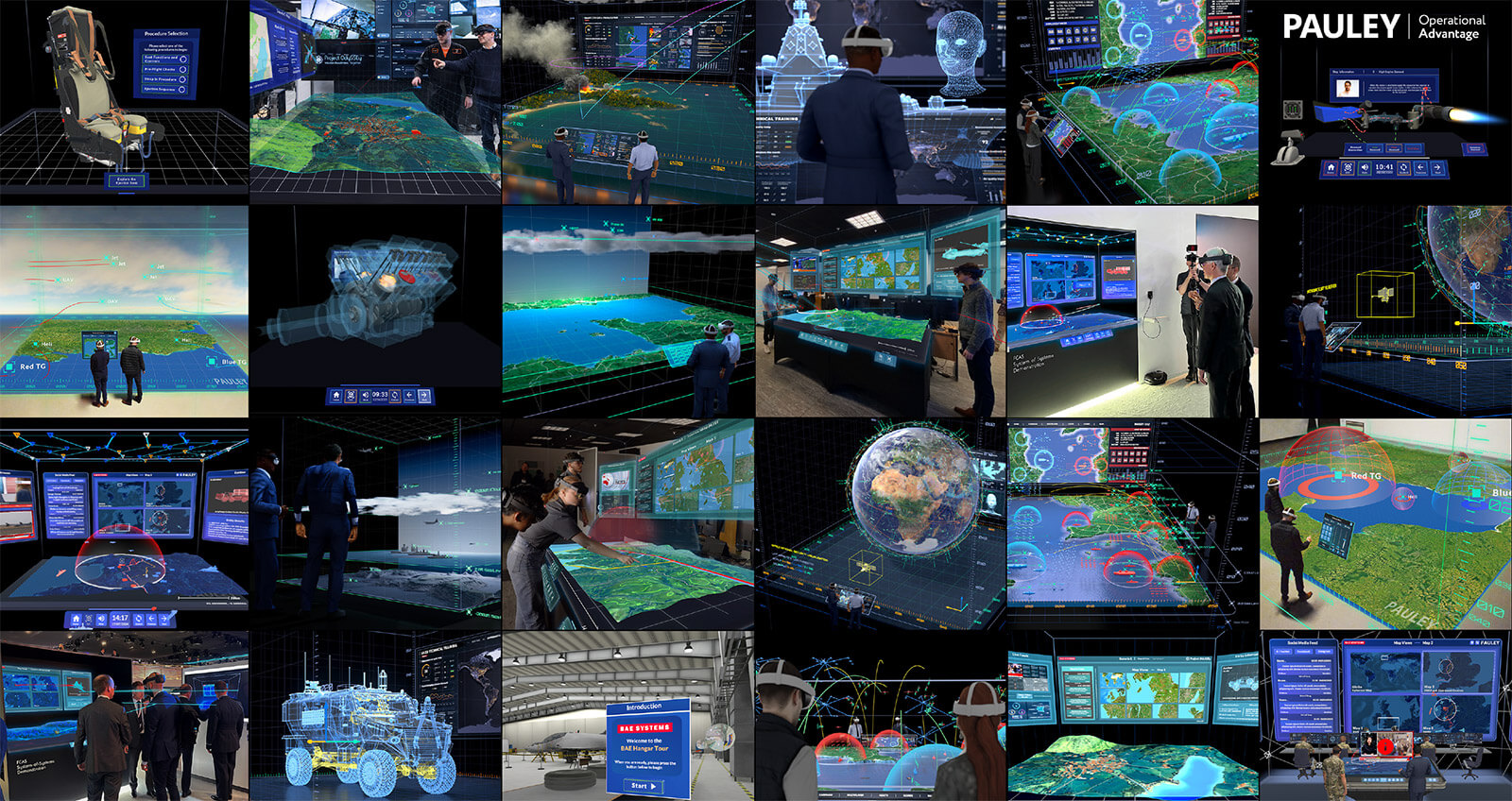 Interactive and immersive platform gallery collage